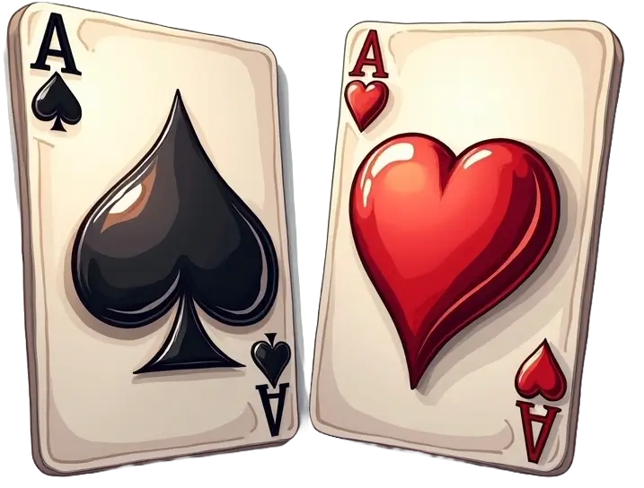 Ilustracja trzech kart do blackjacka